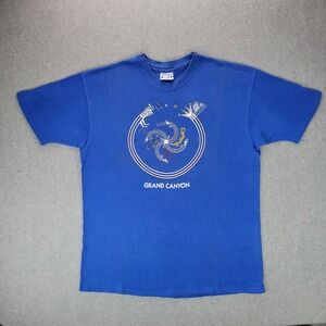 Hanes Grand Canyon T-Shirt Mens XL Blue Vintage 90s Navajo Sandpainting USA Made